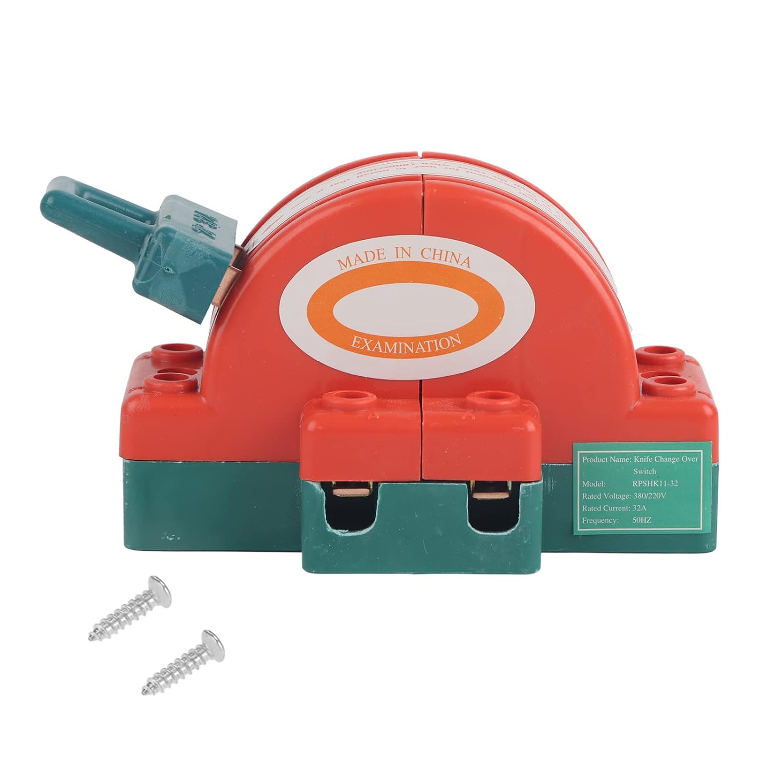 2 piezas de interruptor de cuchillo, 32 A, CA, 220 V, 2 polos, interruptor de desconexión de seguridad, circuito doméstico, cuchillo doble para