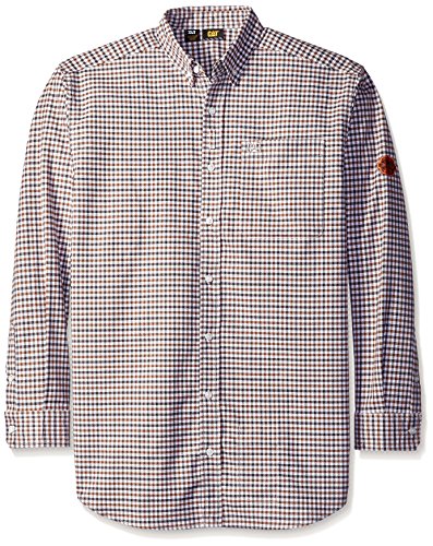 Caterpillar Men's Flame Resistant Plaid Shirt, Soma Plaid, Large