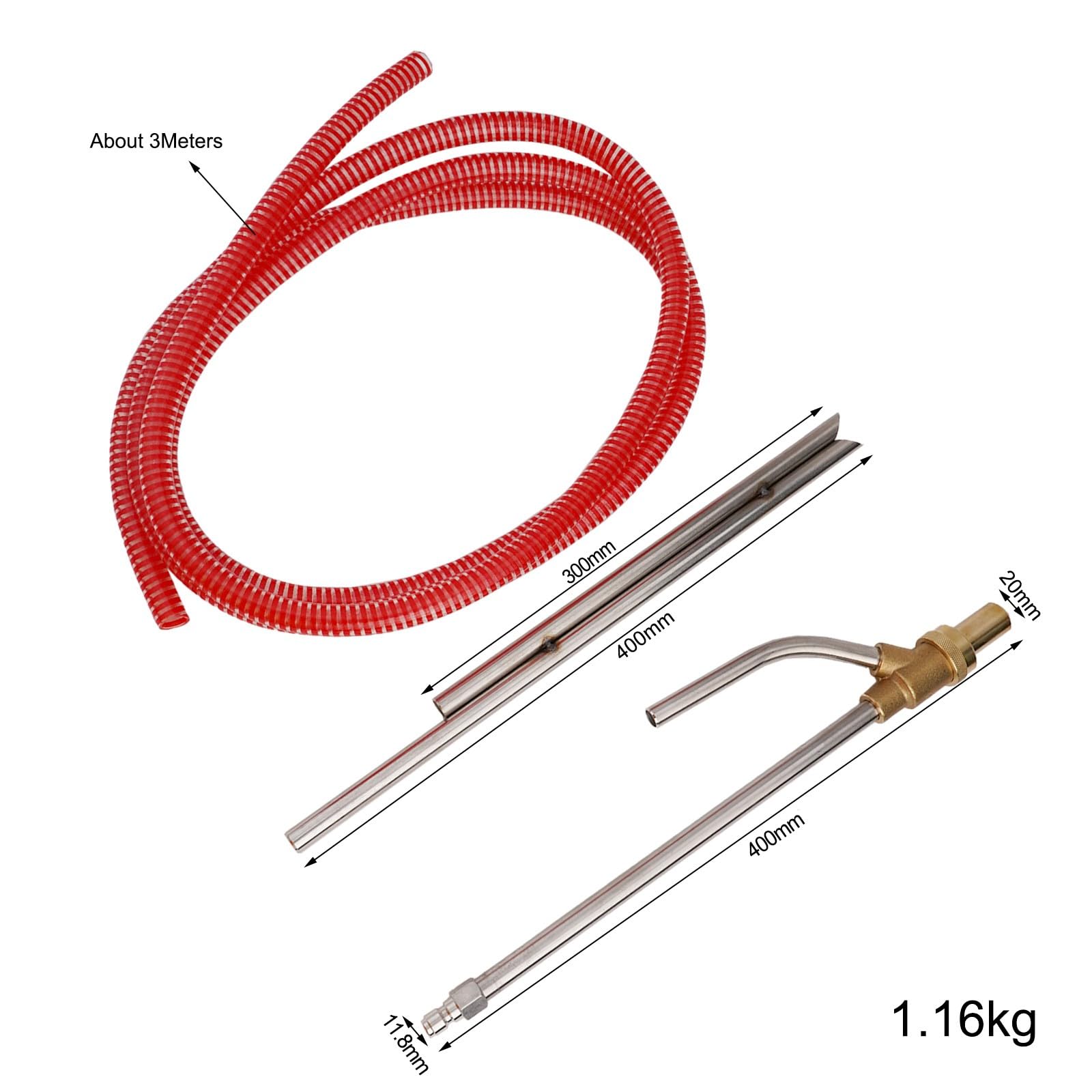 Kit di sabbiatura per idropulitrice, 5000 PSI con ugelli e tubo flessibile per la rimozione della vernice antiruggine, compatibile con attacco rapido da 1/4"