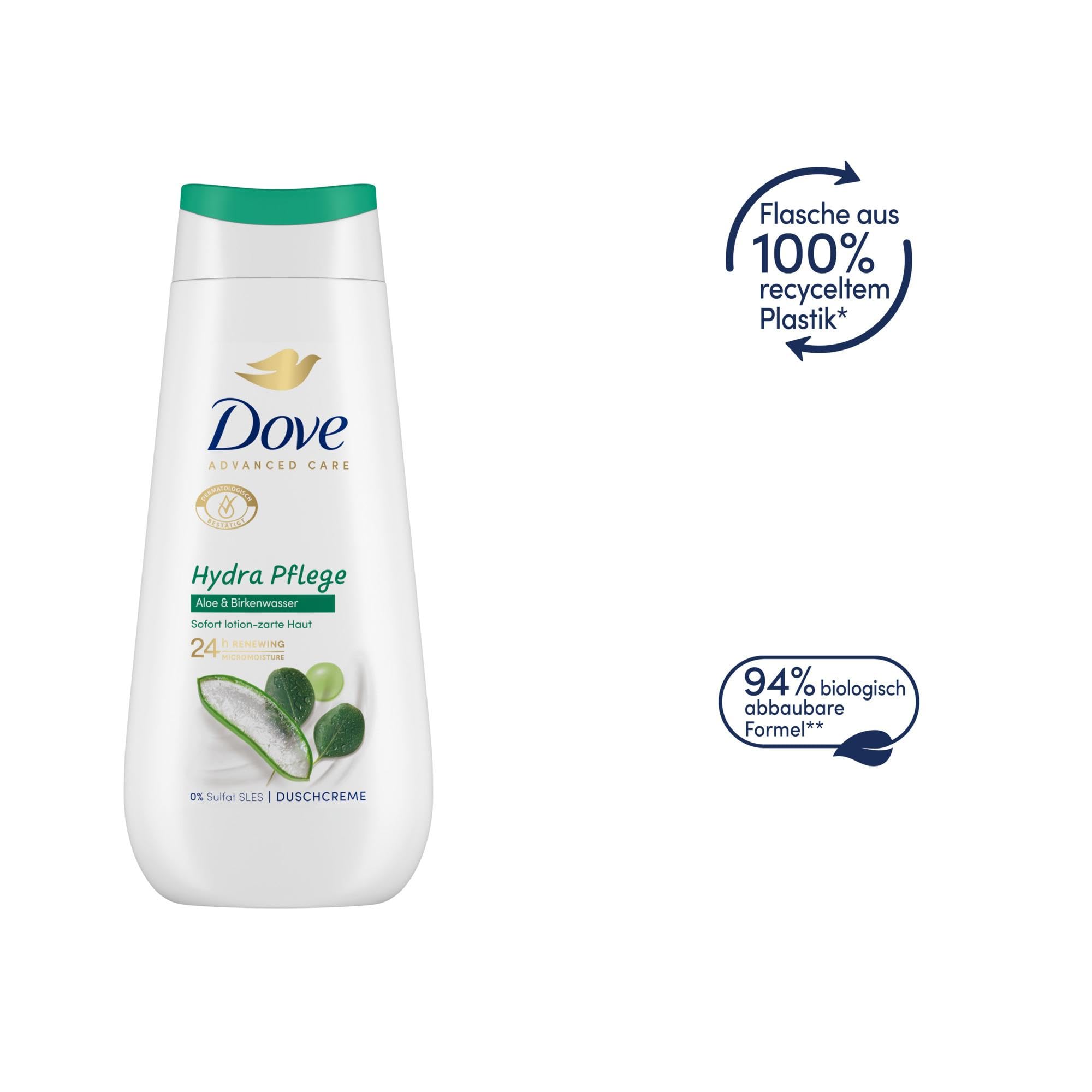 Dove Advanced Care Duschcreme Hydra Pflege mit 24h Renewing MicroMoisture  fr sofort lotion-zarte Haut 225 ml : Amazon.de: Kosmetik
