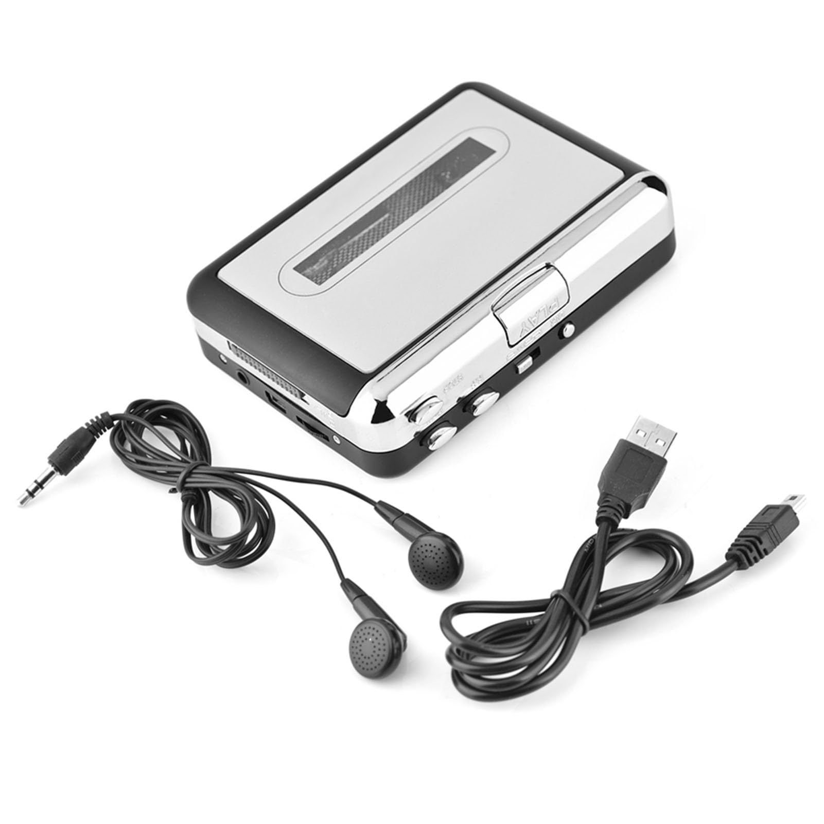 Convertisseur de Cassette vers CD Via USB, Convertisseur de Cassette USB vers PC MP3, avec Casque, Convertir pour Lecteur MP3 ou Graver sur CD