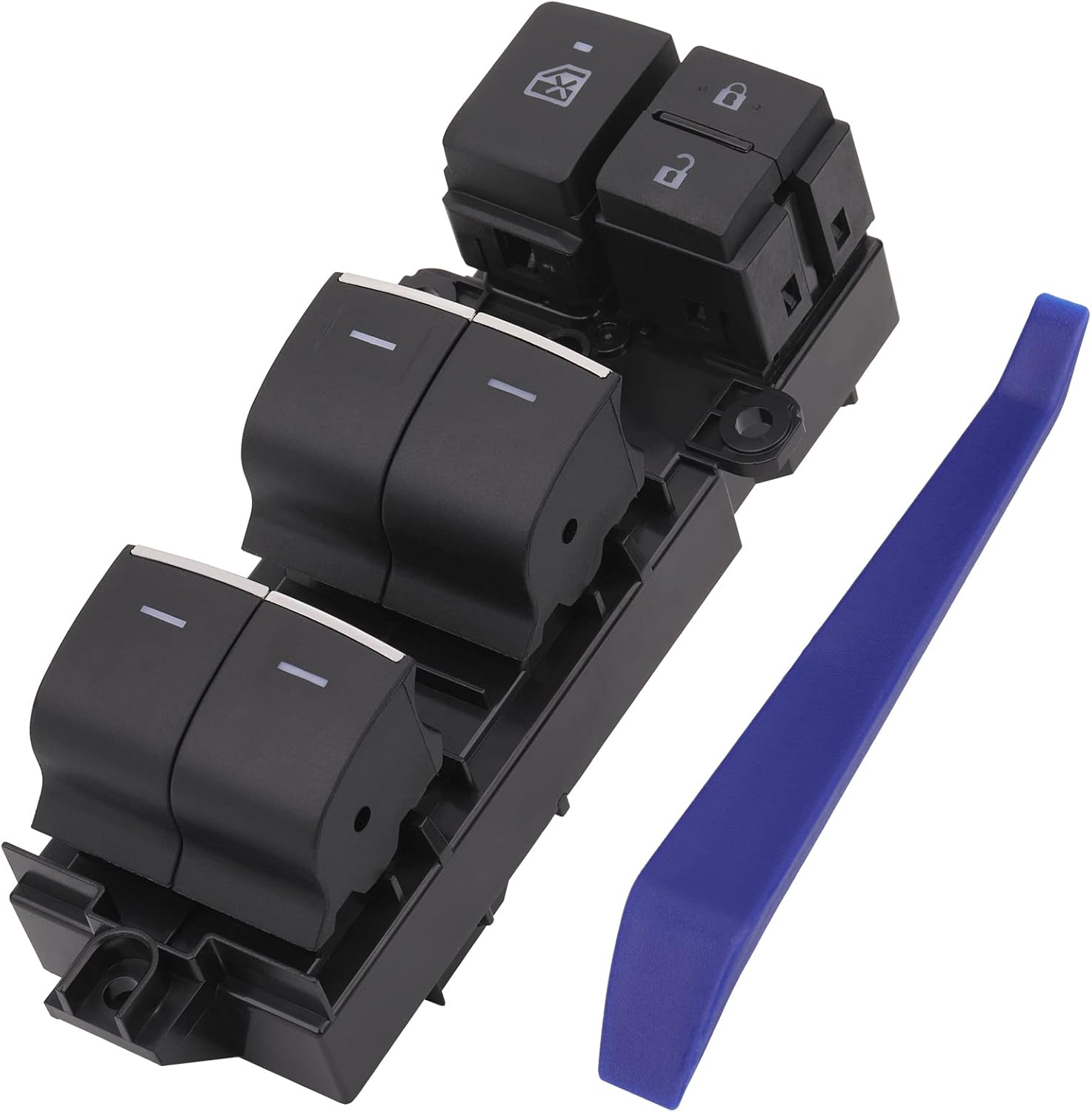 Obaee Main Window Switch Power Control Button Driver Side Compatible with 2019-2021 Toyota RAV4 XA50，2018-2021 Toyota CHR Replacement OEM84040-02180 84040-0R020 84040-F4060 Bule Light