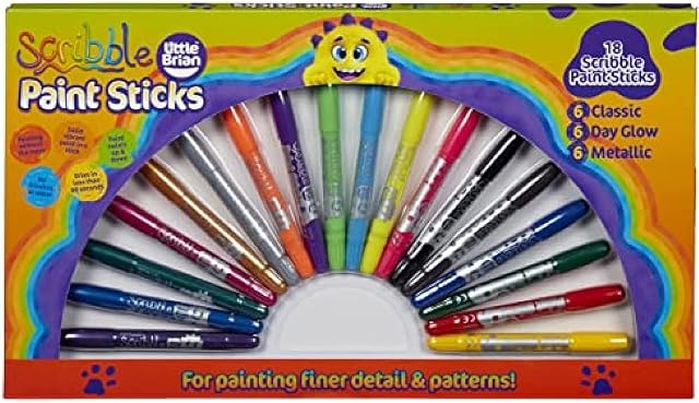 Little Brian Scribble Paint Sticks, Assorted, 18