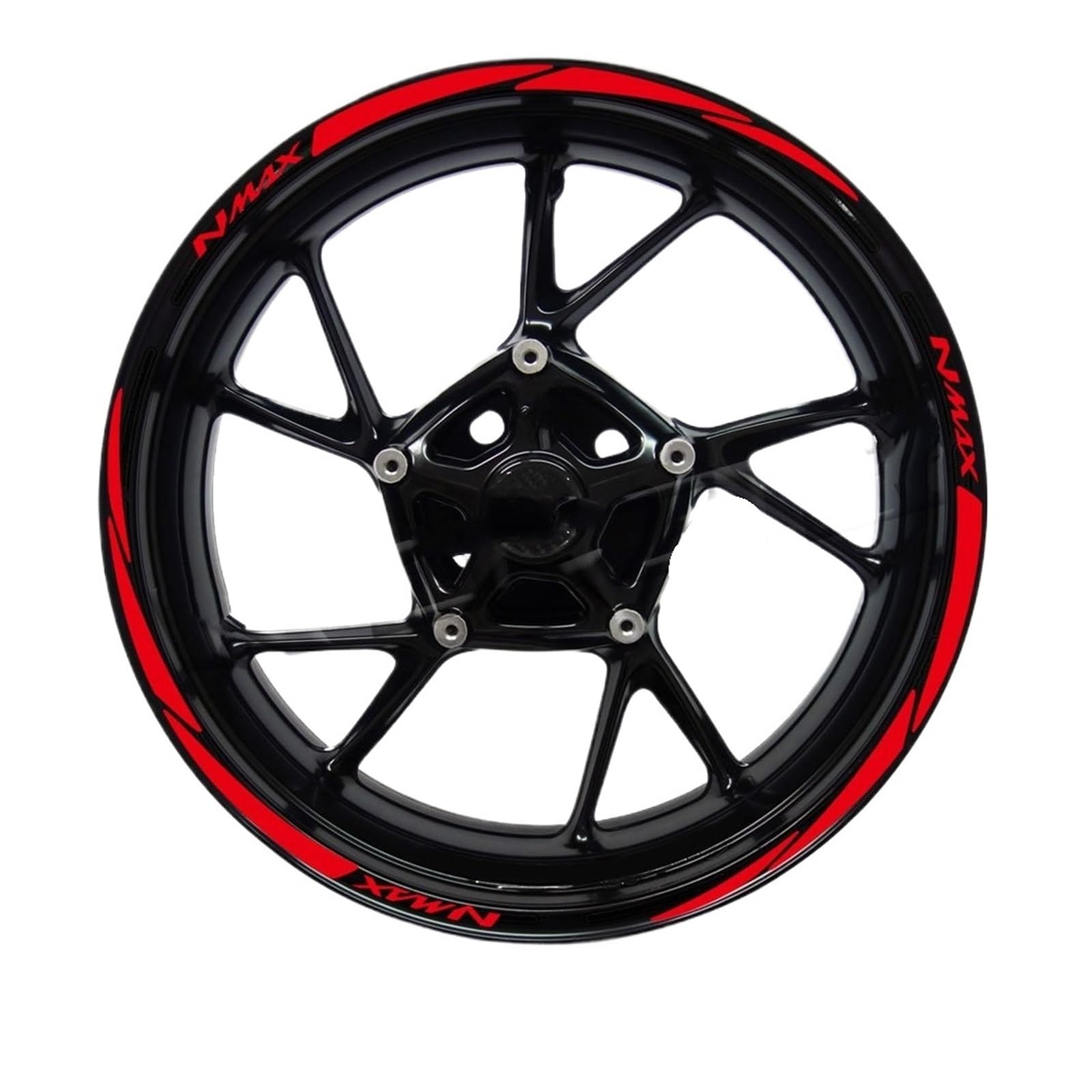 Autocollant roue moto Nmax contre l'usure visuelle liseré jante étanche rouge