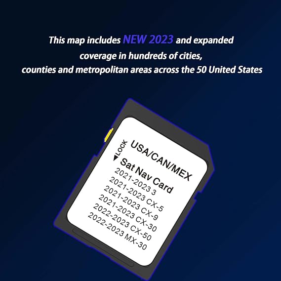 CX-30 Latest Navigation SD Card Map Update, TD2K66EZ1B Navigation Accessories for CX-5 3 CX-9 2021-2023, 2022-2024 CX-50, 2022-2023 MX-30