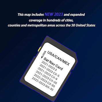 CX-30 Latest Navigation SD Card Map Update, TD2K66EZ1B Navigation Accessories for CX-5 3 CX-9 2021-2023, 2022-2024 CX-50, 2022-2023 MX-30