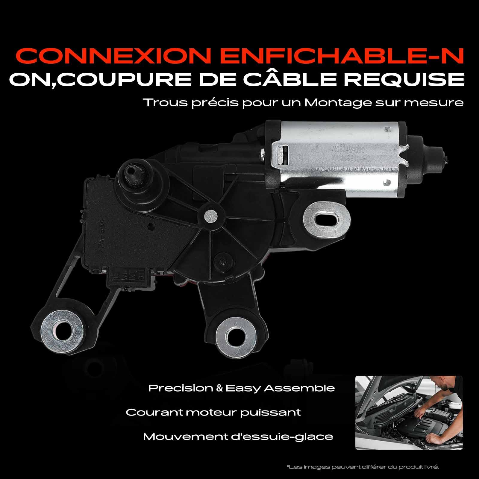 Frankberg Moteur d'essuie-glace arrière, 4 broches, arrière 4G9955711A
