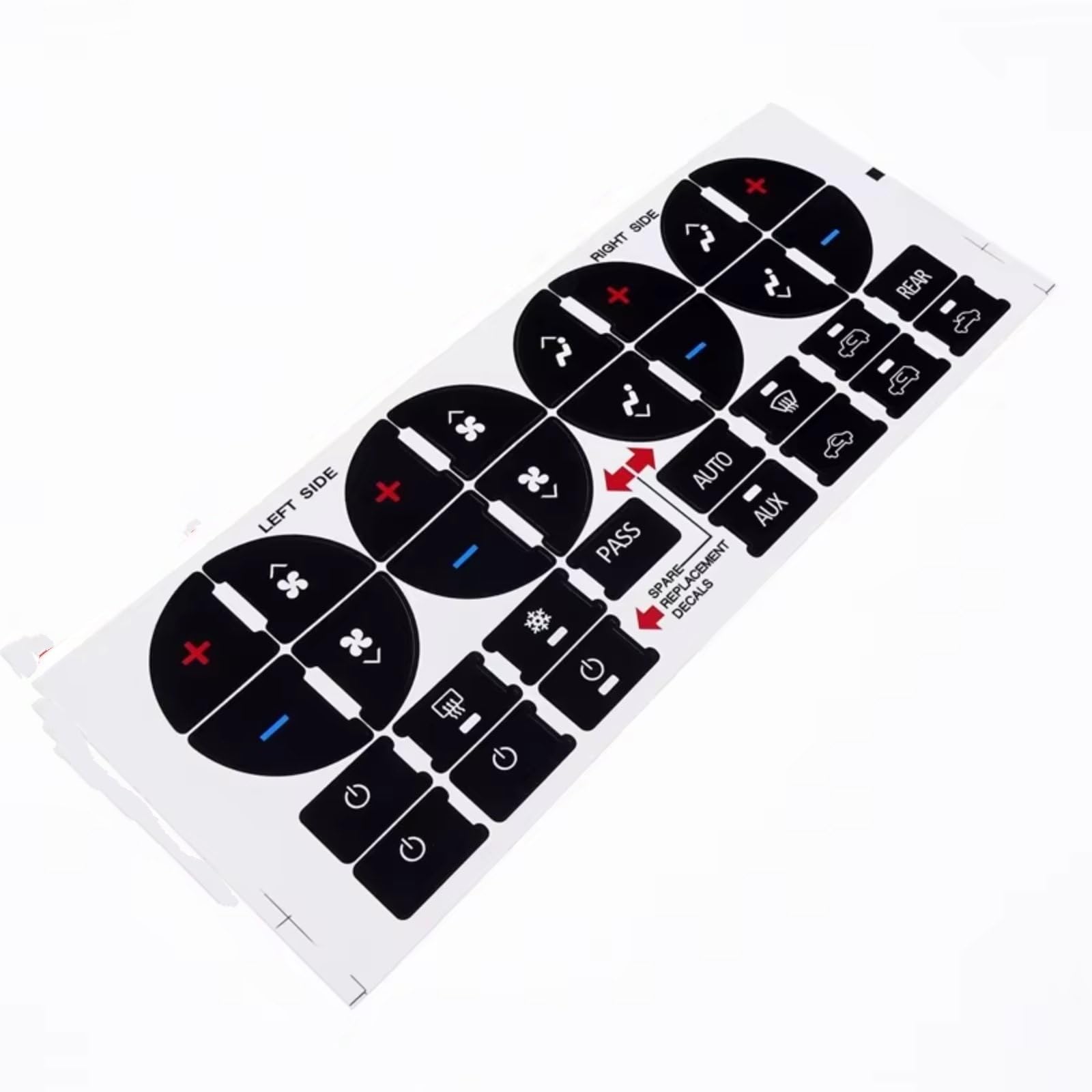 Car Button Stick Compatible with Buick for Enclave CX CXL 2006 2007 2008 2009 2010 2011 2012 Car Radio Air Condition Control Button Sticker AC Climate Control Button Sticker