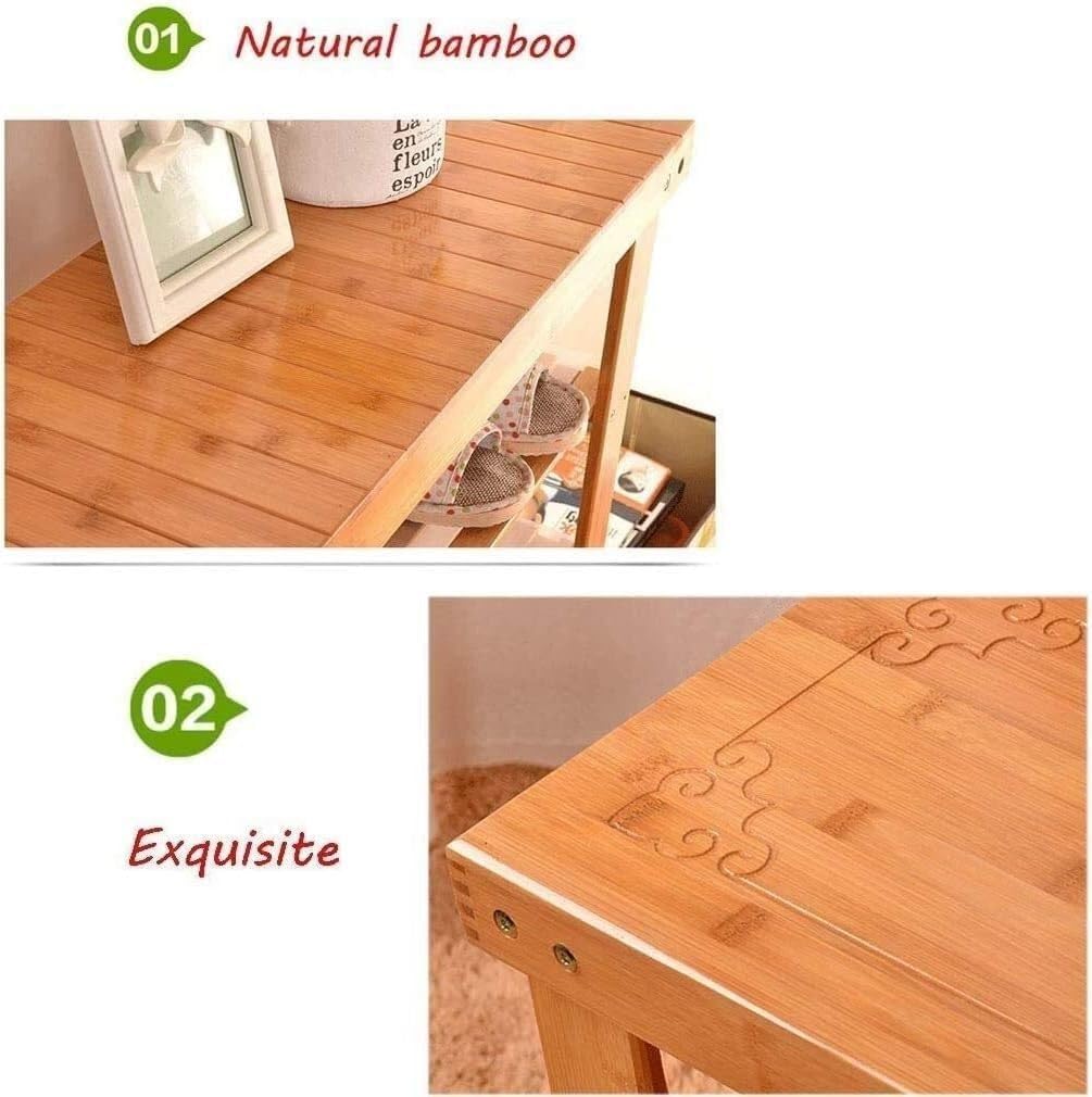 Shoe Storage Stool & Rack, 2-in-1 Shoe Bench with Boots Shelf, Space-Saving Design, Stable Plant Stand, 60x27x85cm(60X27X45CM)