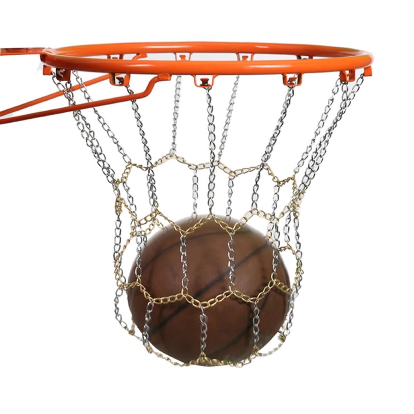 Heavy Duty Basketball Chain Net Replacement Galvanized Iron Basket for Courts School Playgrounds Public Recreational Areas Add Family Friends Children s Weekend Holiday Sports