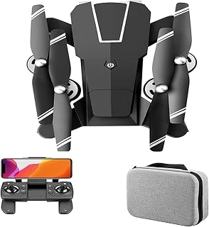 INDYAH 6K Drone, 18 Minutes Long Life, Four-Axis Remote Control Aircraft with 5G Wifi Function/Black/2 Batteri