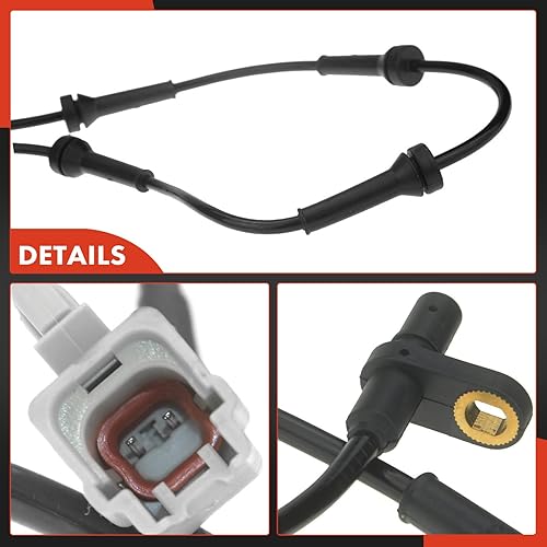Miniatura 7 de A-Premium Sensor de velocidad de rueda ABS delantera o trasera, compatible con modelos Nissan, Rogue 2008-2013, X-Trail 2005-2006 - Reemplaza