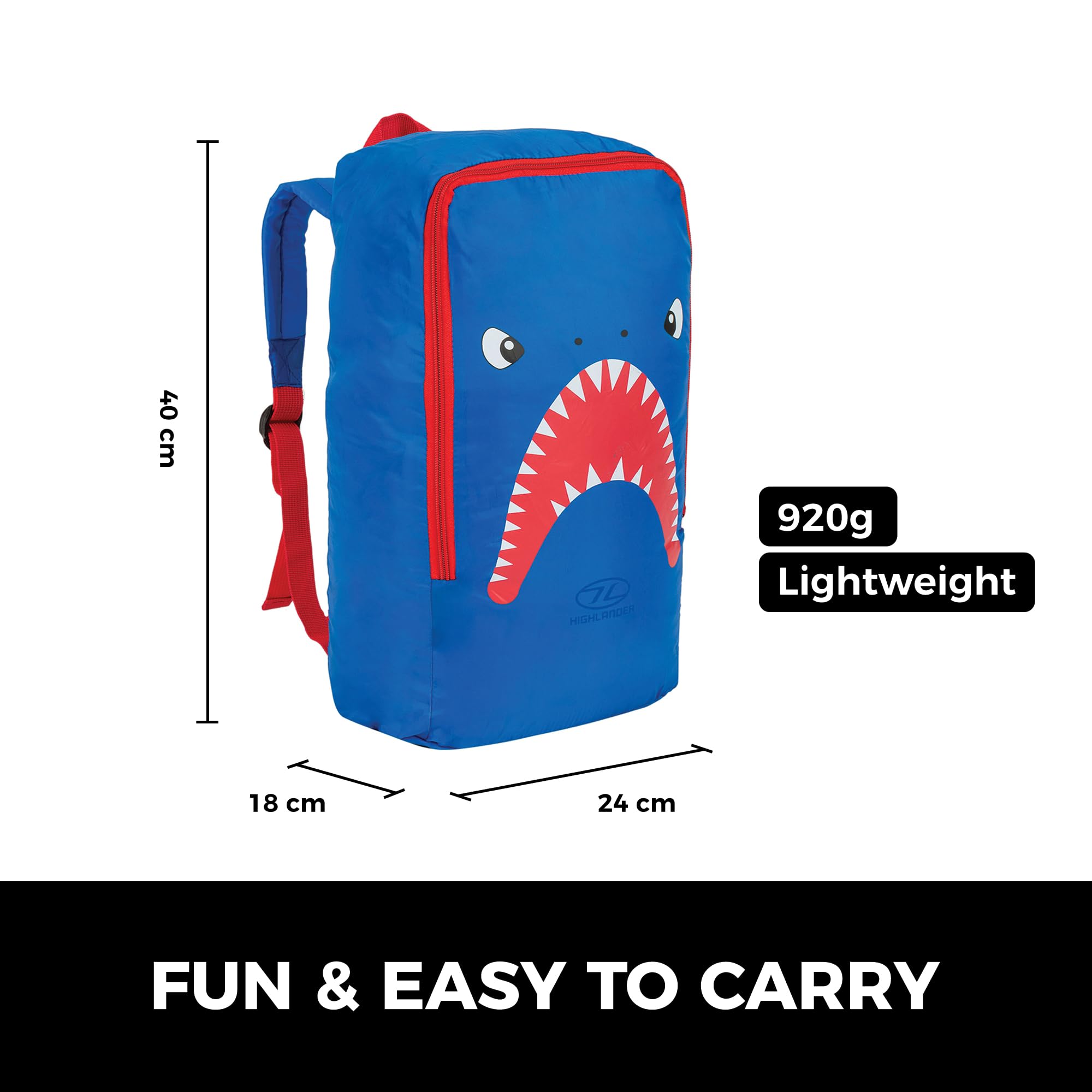 Highlander Kids Creature Shark 300 Mummy - Saco de dormir