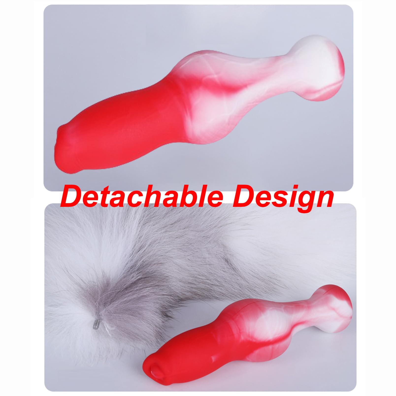 Youhitec Anal Sex Toy Silicone Dildo with Tail - Realistic Anal Dildo Butt Plug with Big Knot, Soft G Spot Dildo Huge Prostate Dildo Anal Dilator for Women/Men - 7.28in: 4.72IN Anal Dildo with Tail