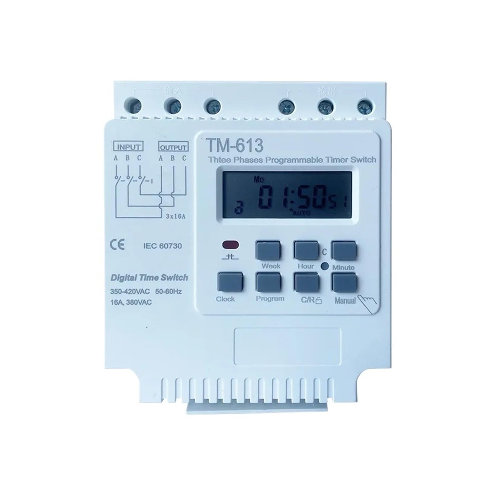 Interruptor horario trifásico y trifilar 380V/415V