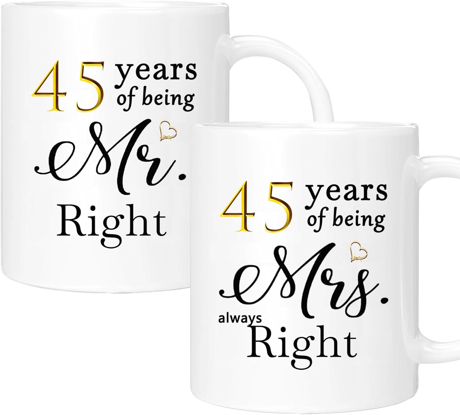 WOHR 60th Anniversary Mugs for Couple 60th Wedding Gifts