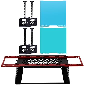 BIQU Panda Perch H2 AMS Stand Holder + Panda Perch HT Rack + CryoGrip Pro Frostbite + Glacier Build Plates, for Bambu-Lab H2D H2S 3D Printers