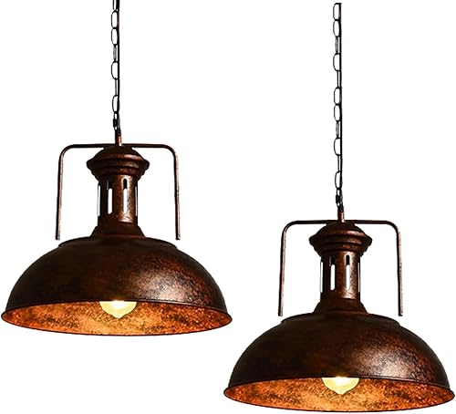 Miniatura 10 de TAKEGO Lámpara colgante de granja, lámpara colgante de cobre rústico para isla de cocina, lámparas colgantes vintage, lámpara de techo colgante para