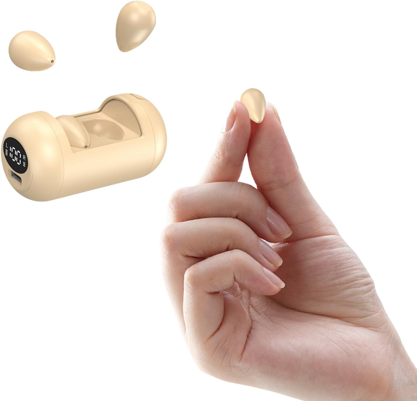 Tiny Invisible Mini Earbuds Wireless Bluetooth Small Invisible Headphones Ear Buds for Sleeping Smallest Micro Hidden Discreet Small Earbuds For Work