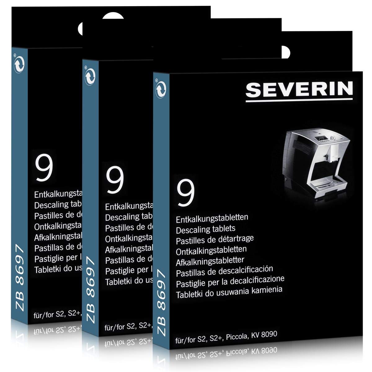 3x Severin tabletki odkamieniające 9 szt. do ekspresów do kawy ZB 8699