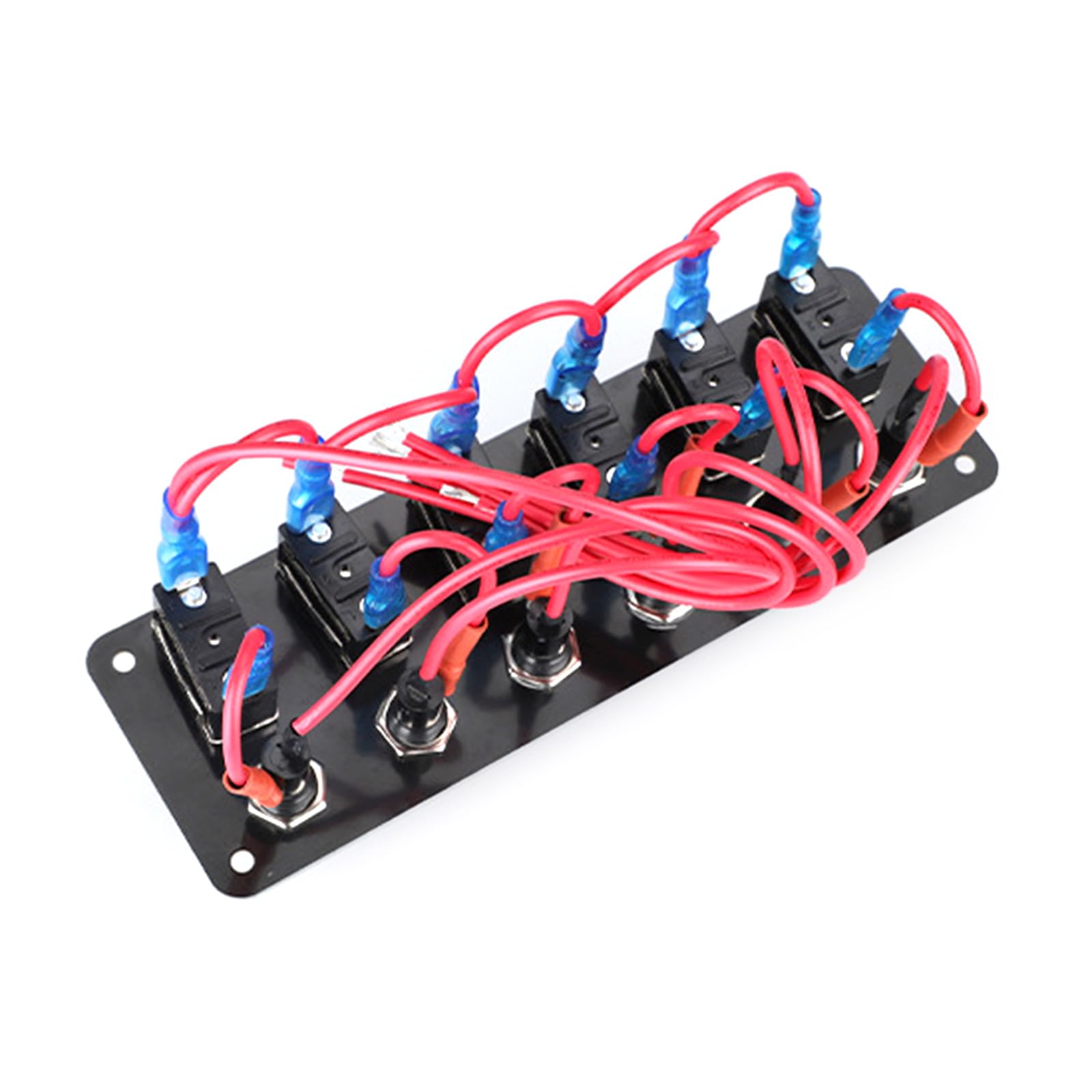 Interruttore a bilanciere a 6 vie rotondo pannello interruttore a bilanciere impermeabile facile da montare 12 V 24 V interruttore 10 A fusibile per barca camper