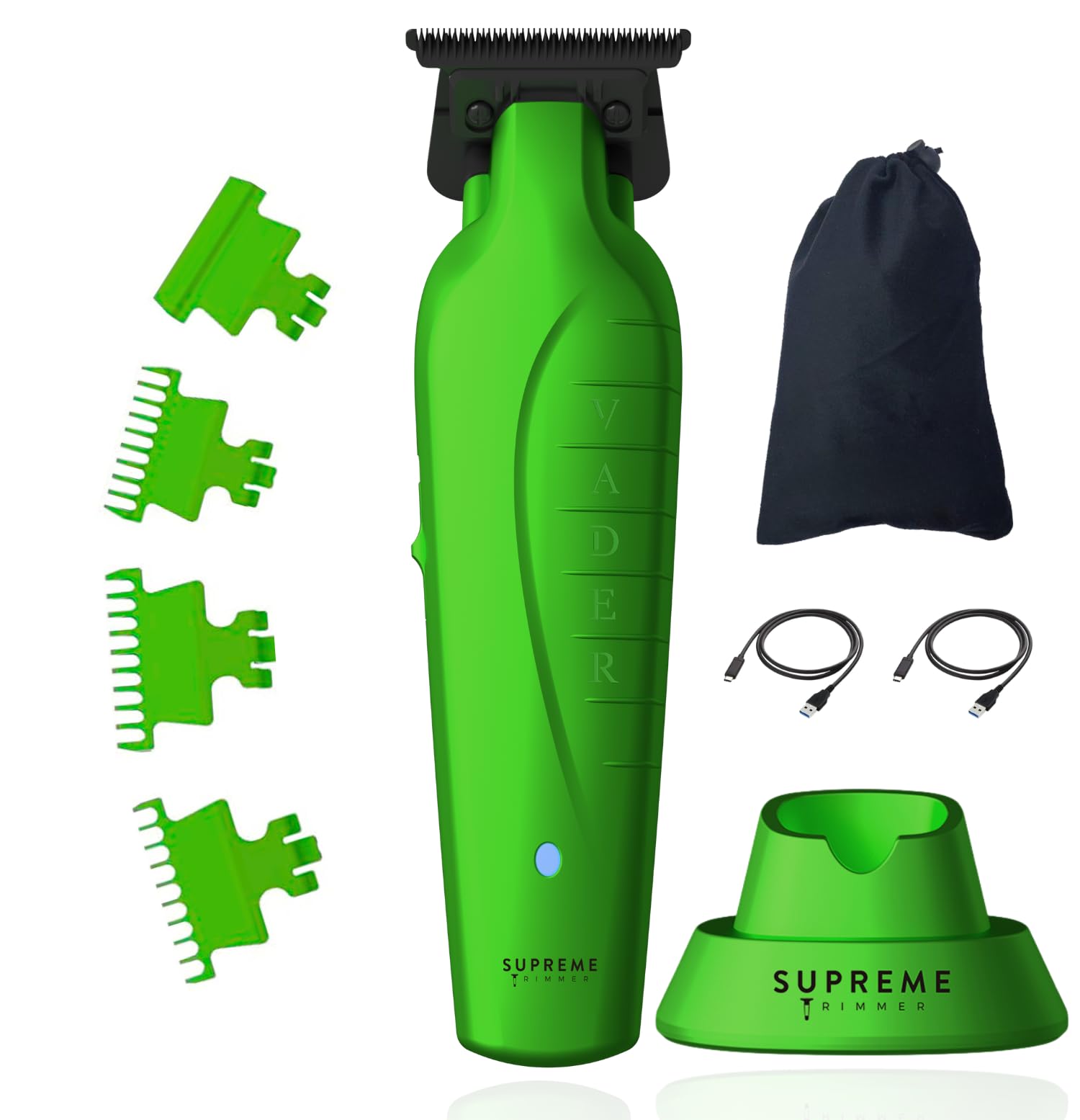 Supreme Trimmer Vader ST3778 – Professional Cordless Barber Liner & Detailer | 210 Min Runtime, 7000 RPM Motor, Zero Gap DLC T-Blade, USB-C Fast Charging | Beard, Hair & Body