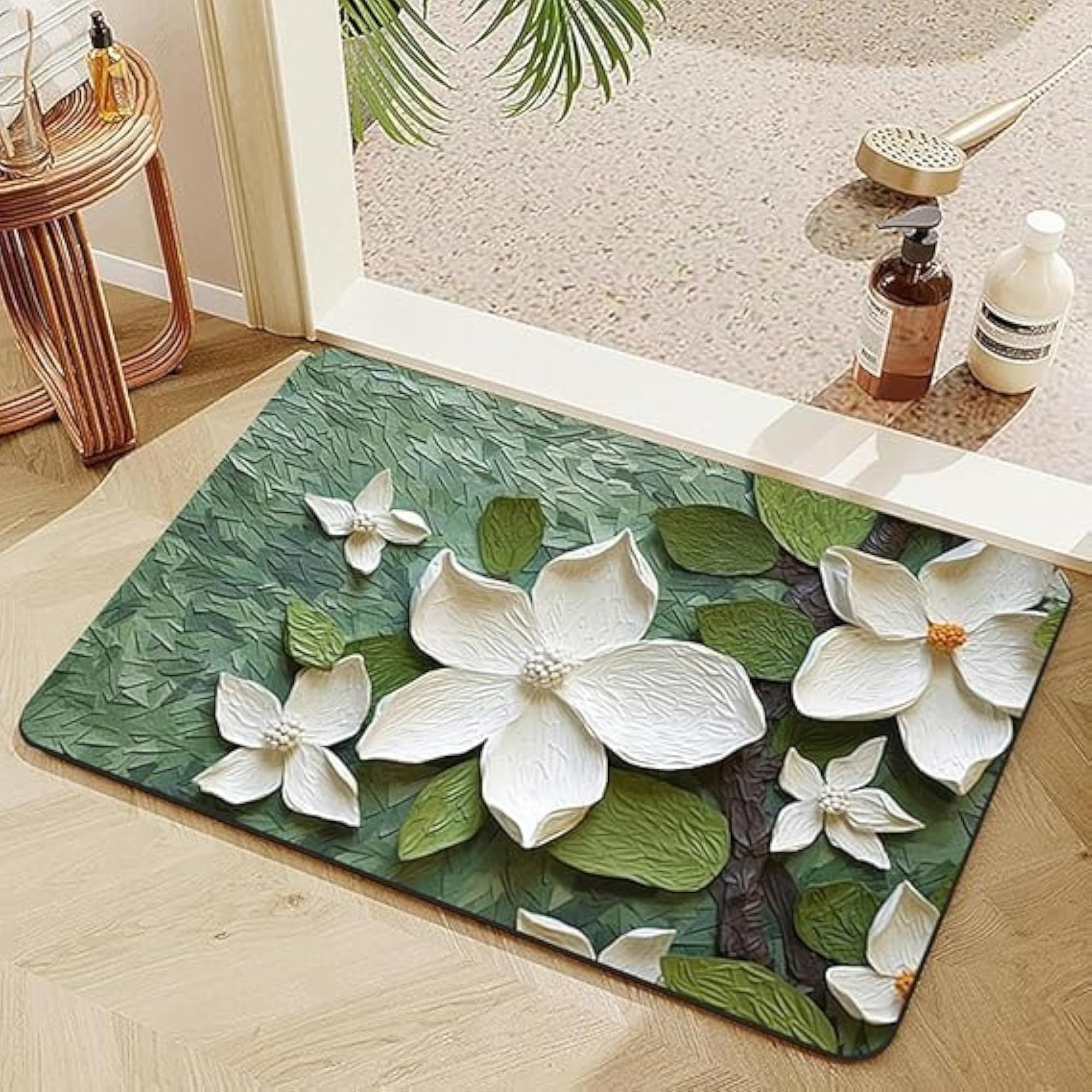 5D Bathroom Mat Water Absorbent Non Slip Bath Rug