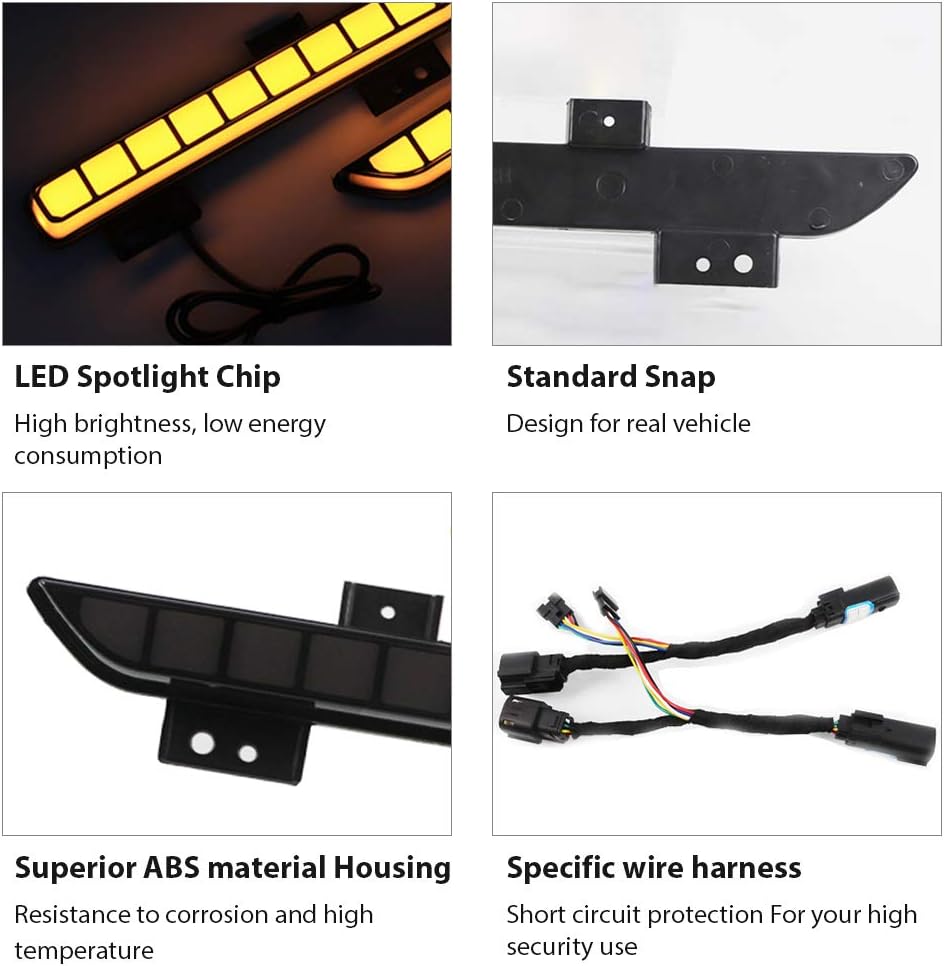 Black Friday - 60% OFF PIFOOG for Ford F150 Rear LED Light Water Proof Tail Reverse Brake Turn Signal Driving Fog Lamps LED Rear Bumper Reflectors for Ford150 Led Light Bar 2017 2018 2019 2020 2021 2PCS (Rear light)