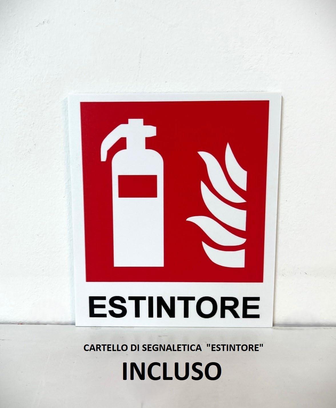 Piantana porta estintore universale con attacco standard - incluso cartello segnaletico "estintore" - tecnidea PE1