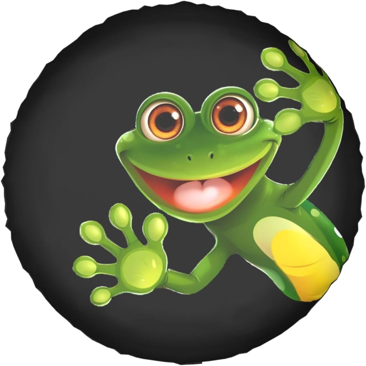 Funny Frog Spare Tire Cover Wheel Protectors Waterproof Dust-Proof Wheel Covers Universal for Wrangler Rv SUV Truck Camper Travel Trailers 14" 15" 16" 17"