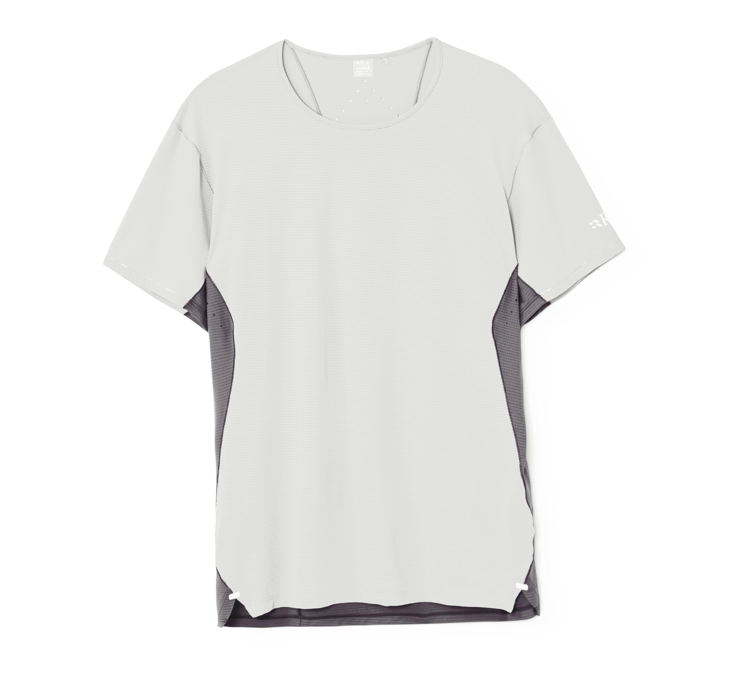 Rab Men's Sonic Ultra Tee - Lightweight Quick-Drying T-Shirt for Hiking & Trail Running - Light Zinc/Graphene - XX-Large