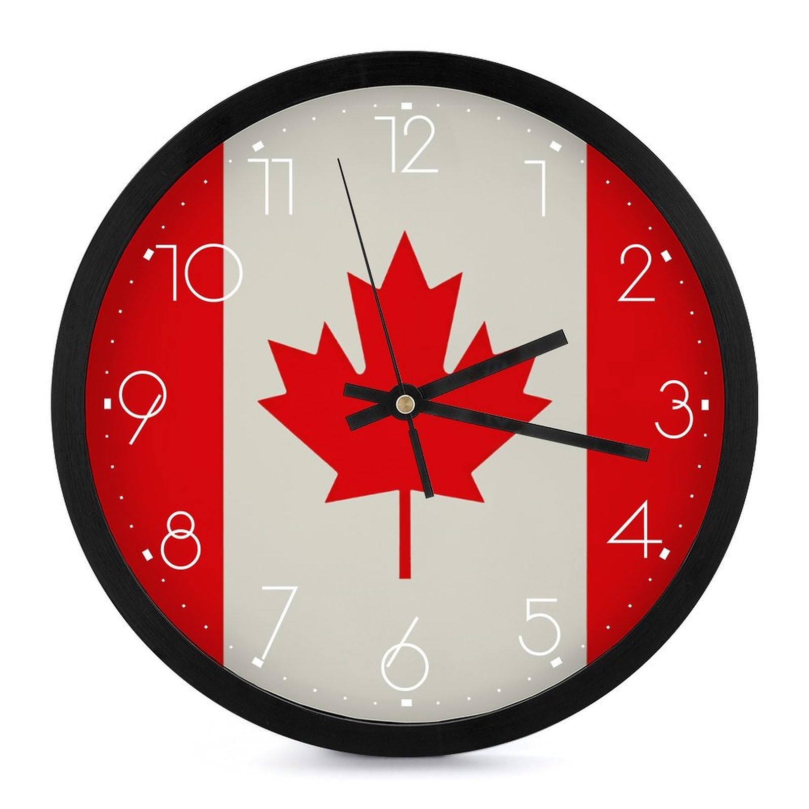 Horloge murale analogique moderne blanche ronde décorative de 25,4 cm pour bureau