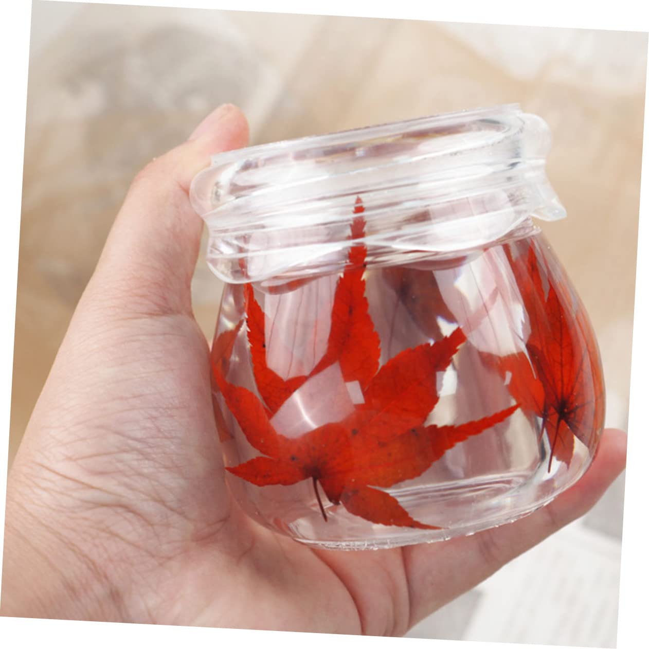 DOITOOL 6 Sätze Kristallklarer Epoxidharz Resin Bottle Mold mit Abdeckung Silikon Storage Box Mold für Schmuckbecher Puddingbecher und Aufbewahrung DIY Kreativset für Dekorationen