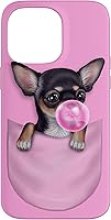 Vista 21 de Black Chihuahua Dog in Pocket with Bubble Gum Case for iPhone 17