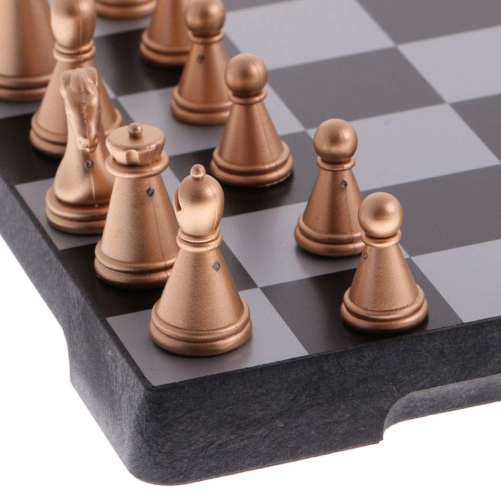 Set di scacchi da viaggio internazionale in legno 3 in 1 con scacchiera pieghevole Giocattoli educativi Intrattenimento campeggio durevole