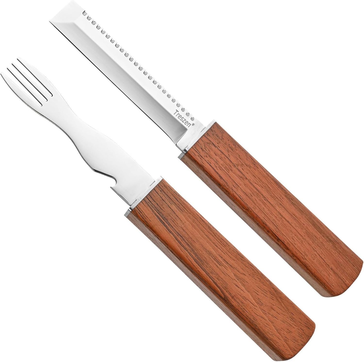 Treszen Set of knives Doubleedged knife with serrated
