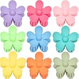 Flower Hair Clips for Women - 9 PCS Matte Claw Clips With Strong Hold for Thick and Thin Hair - Non Slip, 9 Styles
