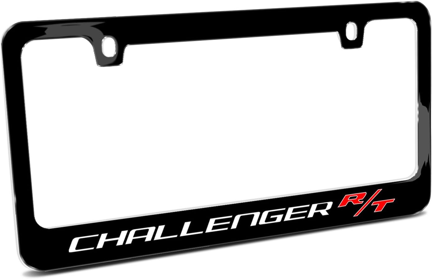 iPick Image for Dodge Challenger R/T in 3D on Mirror Chrome Metal License Plate Frame - Official Licensed