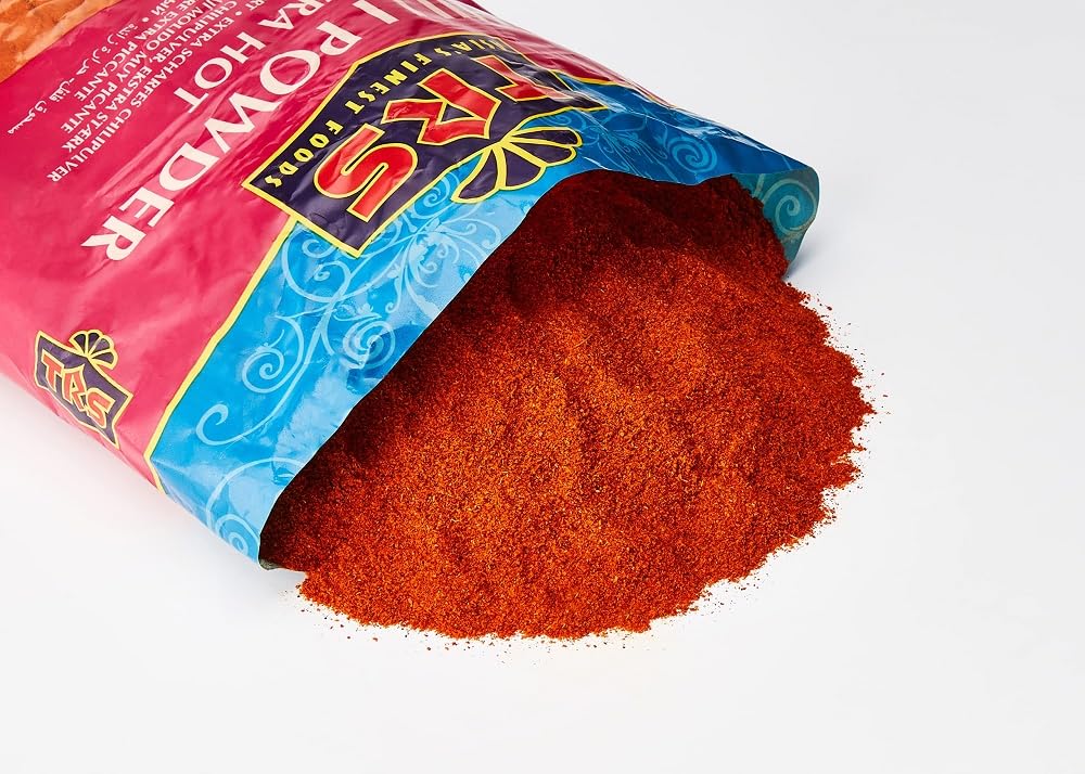 TRS Poudre de Piment Très Fort 1 kg 1 Unité | Origine Inde, poudre de piment extra-forte, idéale pour cuisines épicées et préparations traditionnelles