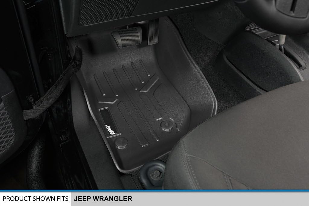 MAXLINER Floor Mats 1st Row Liner Set for 2014-2014 Jeep Wrangler