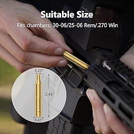 MidTen 30-06/25-06/270 Bore Sight Laser Red Dot Cartridge bore Sighter with 3 Batteries