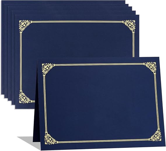 Certificate Holder, 25-Pack 24x31cm, for Letter Size 8.5x11 in Graduation Award Cardstock Certificates Documents, for Graduations Business Competition Festival (Navy Blue)