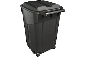 GeRRiT Premium Trash Can with Wheels and Lid for Outdoor: Long-Lasting Service