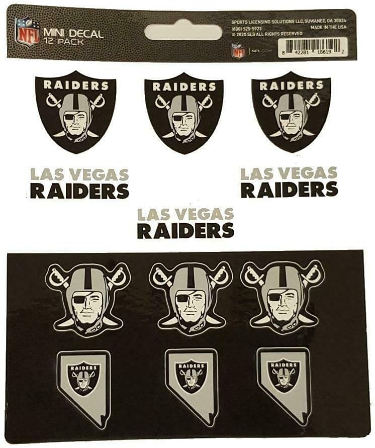 Fanmats 4228118619 Las Vegas Raiders Decal Mini Set Pack of 12