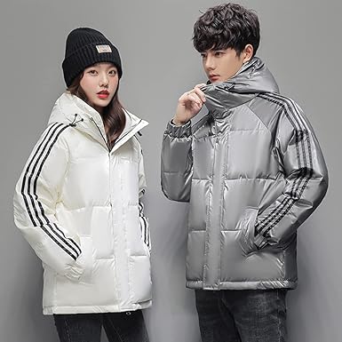 ホワイト フード付き ダウンジャケット Amazon.co.jp: [murfeko] ダウンジャケット メンズ レディース