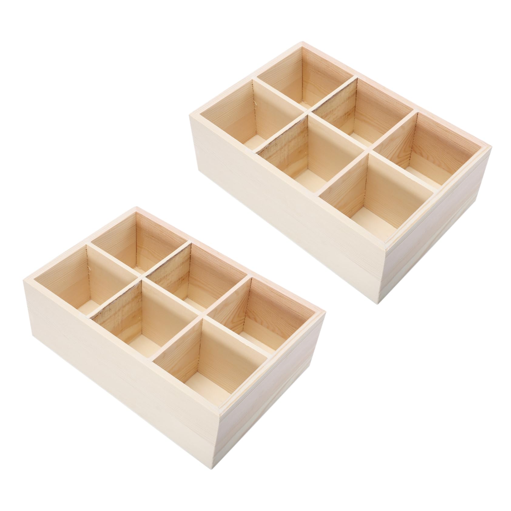 Rangement pratique pour stylos et boîtes empilables en bois compartimenté
