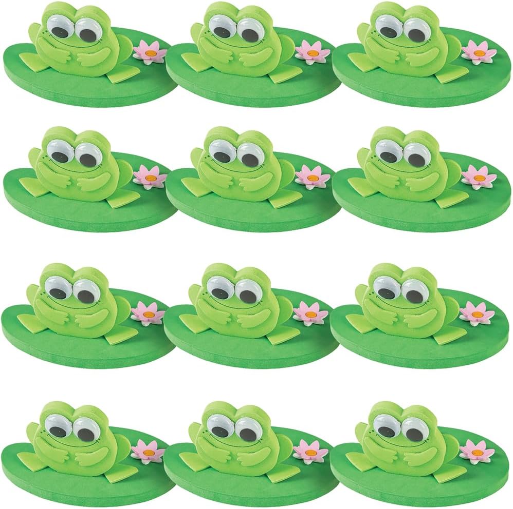 3D Frog On A Lillypad Floating Ck-12 - Crafts for Kids and Fun Home Activities (Pack of 4)