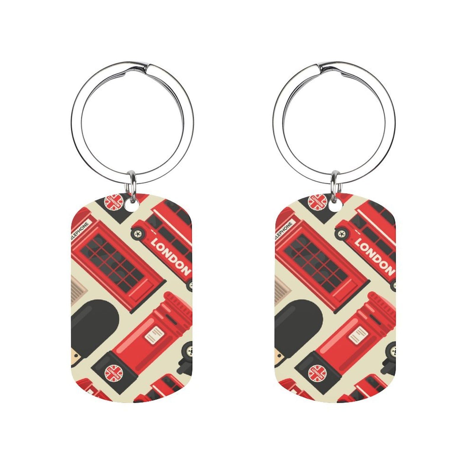 XJHMMAEASD Keychains Britain Icon Set Metal Keychain Keyring Hanging Ornament Key Ring
