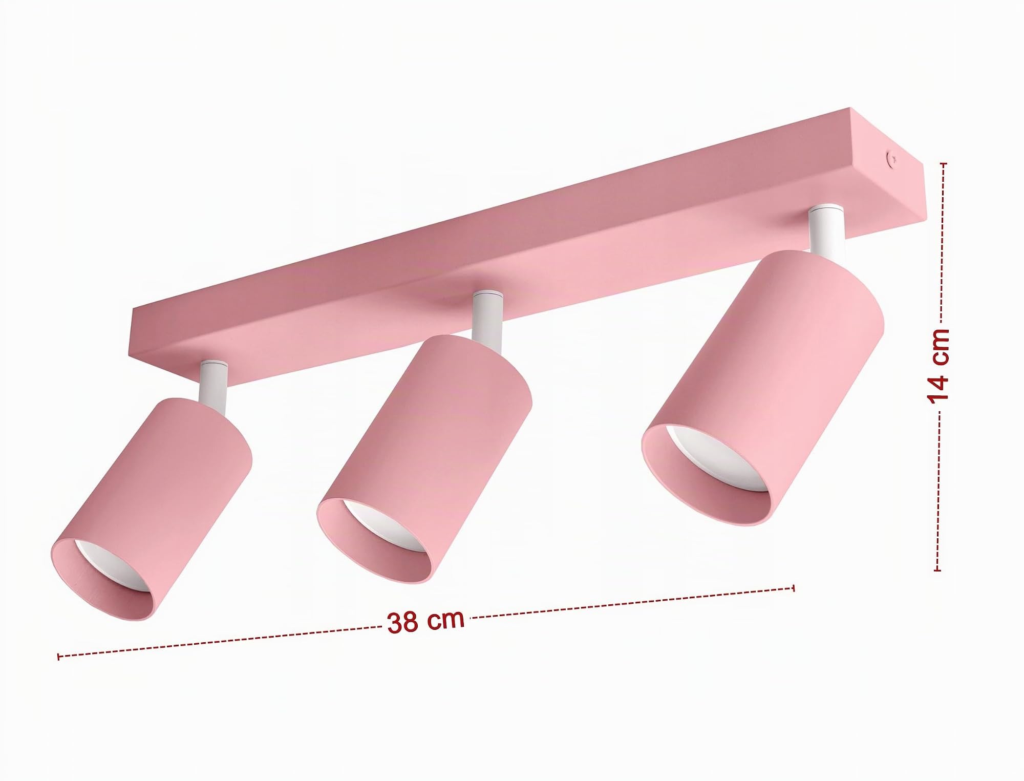 FKL DESIGN Home Deco Deckenlampe Deckenleuchte Kinderleuchte Kinderlampe 3-flammig GU10 Verstellbar Lampenschirm Lampe aus Serie (N975-BZ3-R)