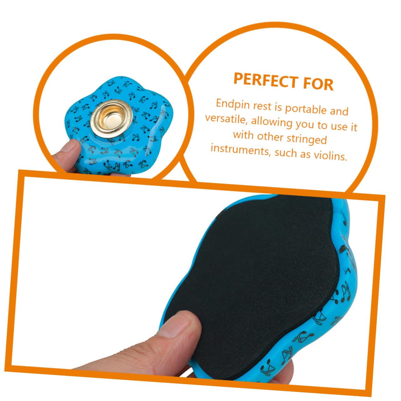 VICASKY 2pcs Cello Anti Slip Mat Cello Anchor Stopper Pad for Violin String Instrument Accessory